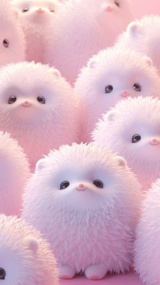 Fluffy pastel hedgehog animal mammal nature.
