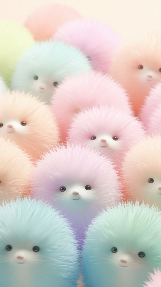 Fluffy pastel hedgehog animal mammal backgrounds.
