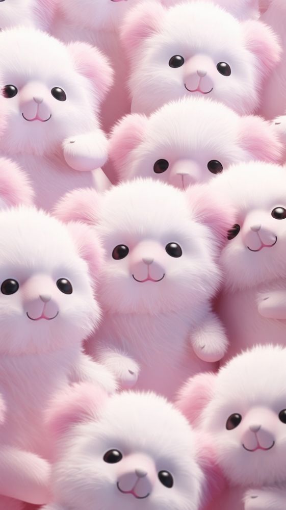 Fluffy pastel koala cute toy representation.