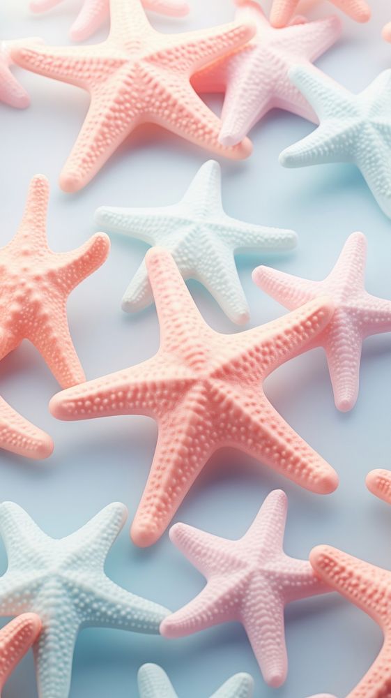 Fluffy pastel starfish invertebrate backgrounds | Free Photo ...