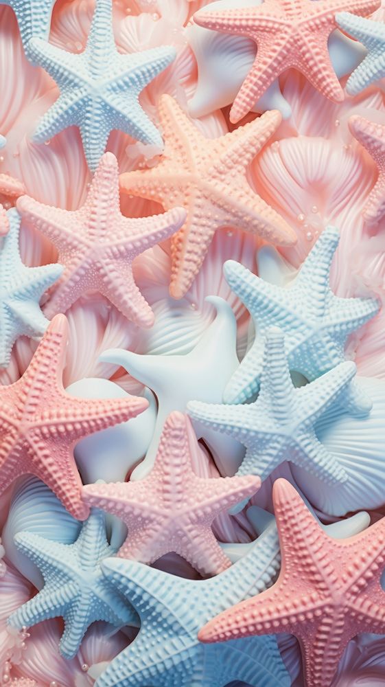 Fluffy pastel starfish invertebrate backgrounds | Free Photo ...