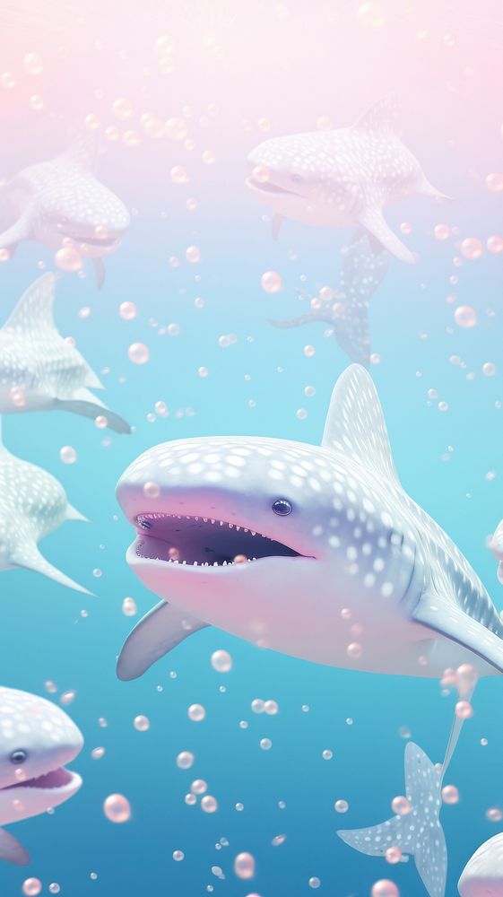 Fluffy pastel whale shark aquarium outdoors nature.