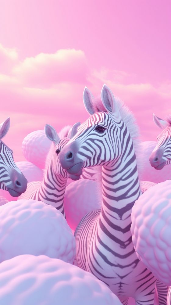 Fluffy pastel zebra wildlife outdoors animal.