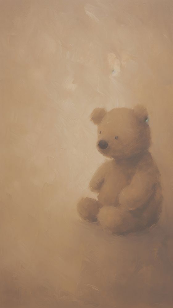 Teddy bear painting animal mammal.