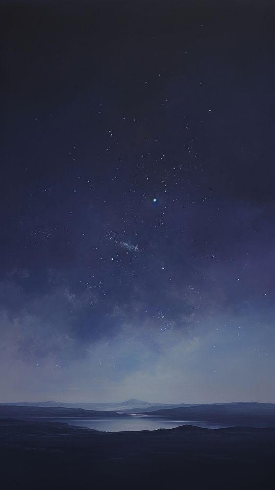 The beautiful starry sky at Caka Salt Lake at night astronomy outdoors horizon.