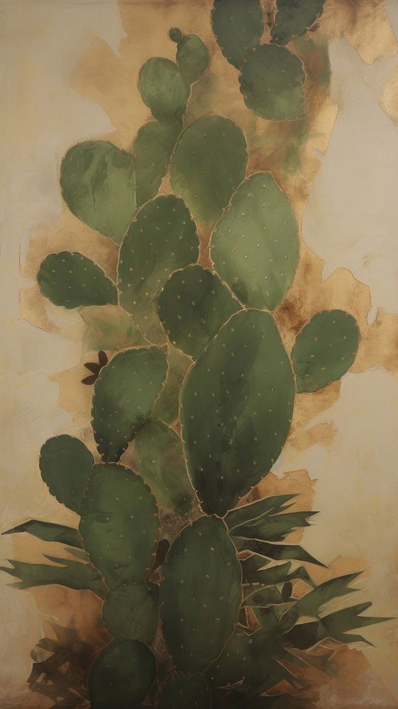 Cactus cactus painting plant.
