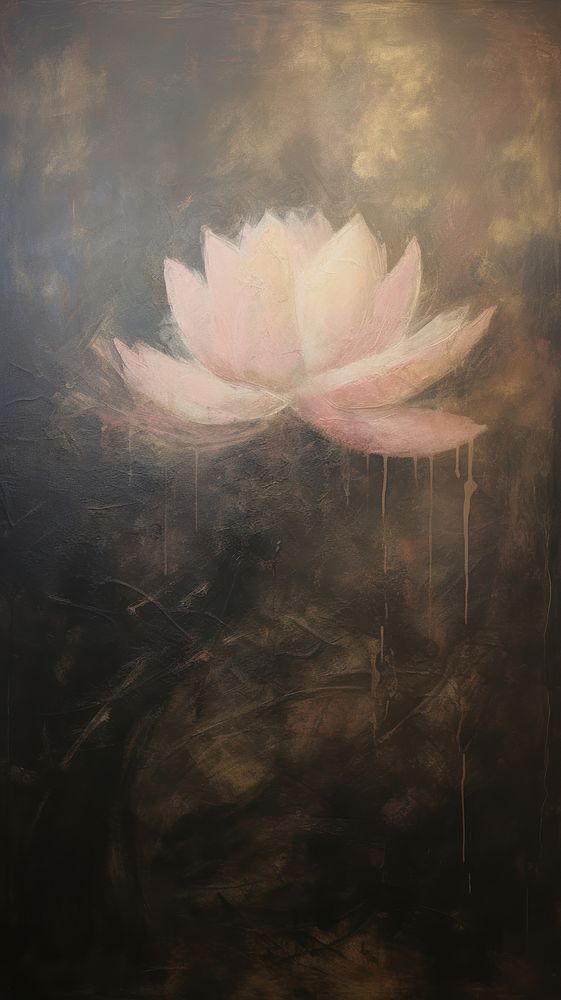 Lotus flower painting petal plant.