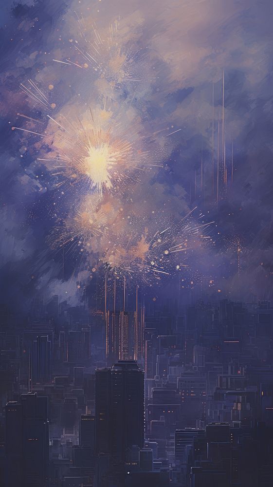 Fireworks backgrounds painting outdoors.