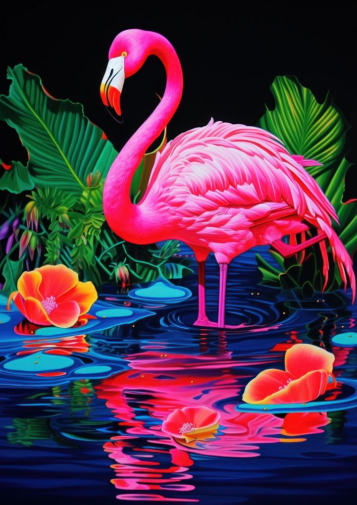 Flamingo outdoors animal nature.