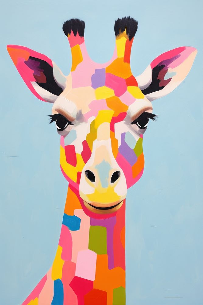 Giraffe mammal animal art.