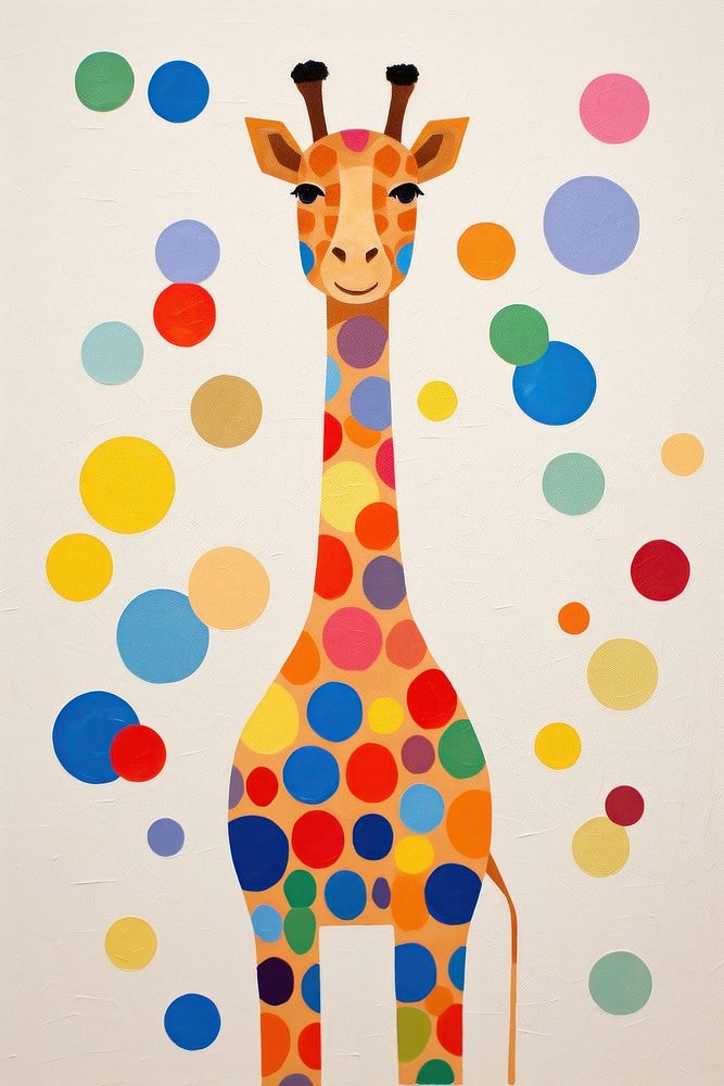 Giraffe art painting pattern.