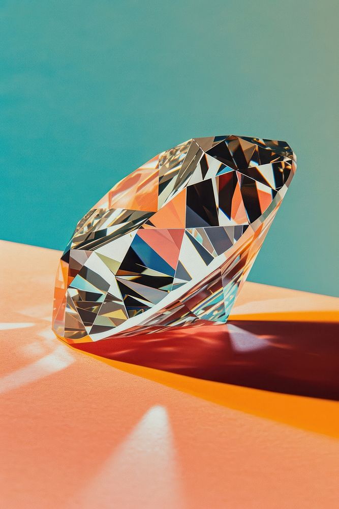 Photo of diamond gemstone jewelry crystal.