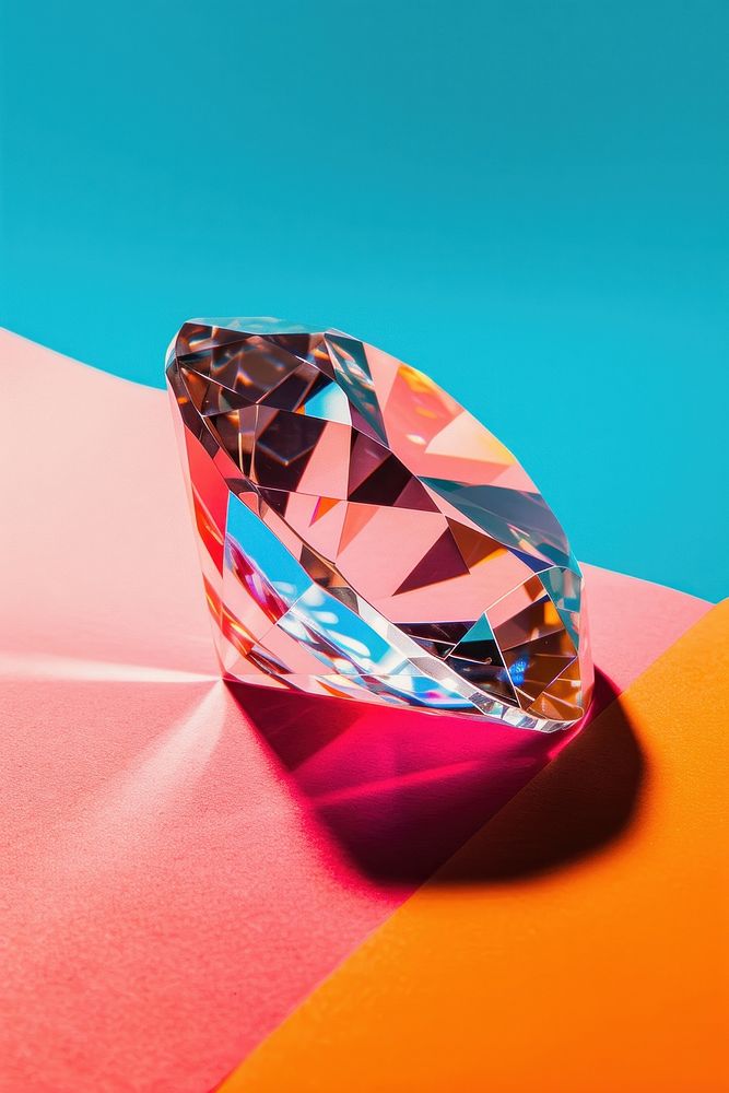 Photo of diamond gemstone jewelry crystal.