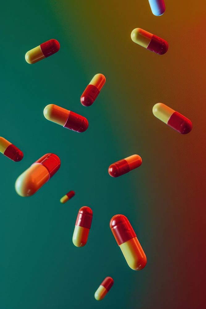 Photo of pills capsule medication variation.