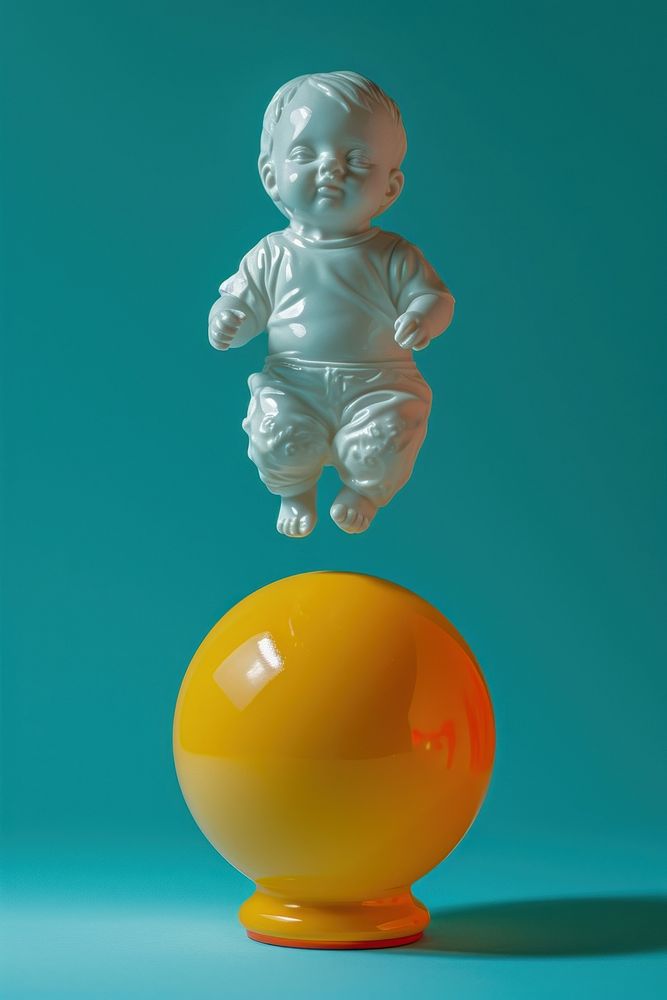 Photo of toys figurine sphere representation.