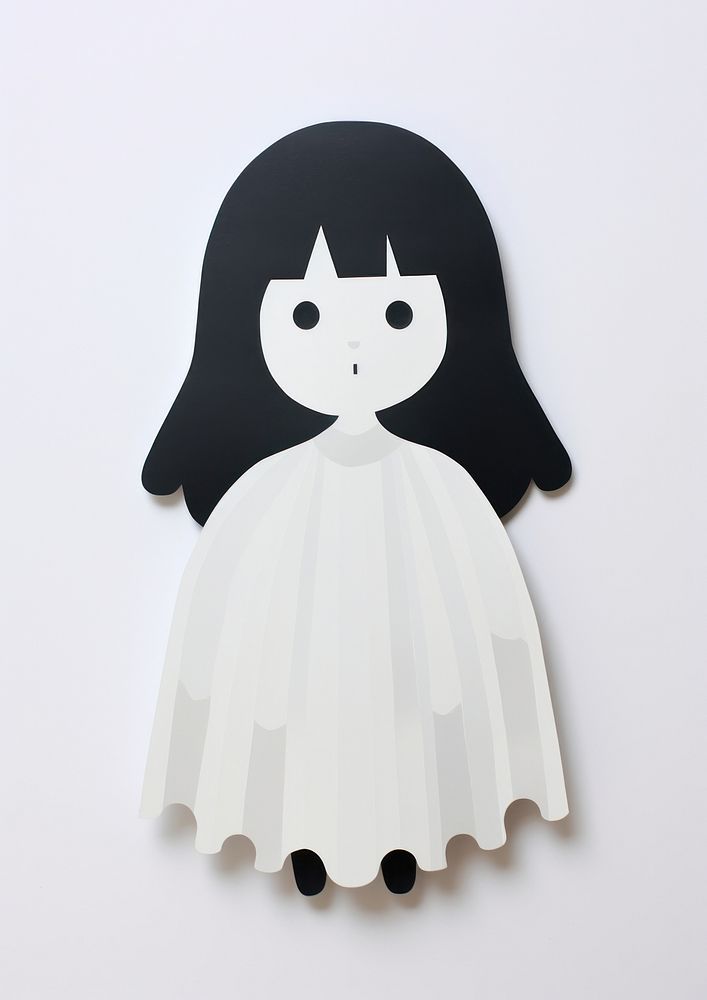 Girl wearing ghost anthropomorphic representation creativity.