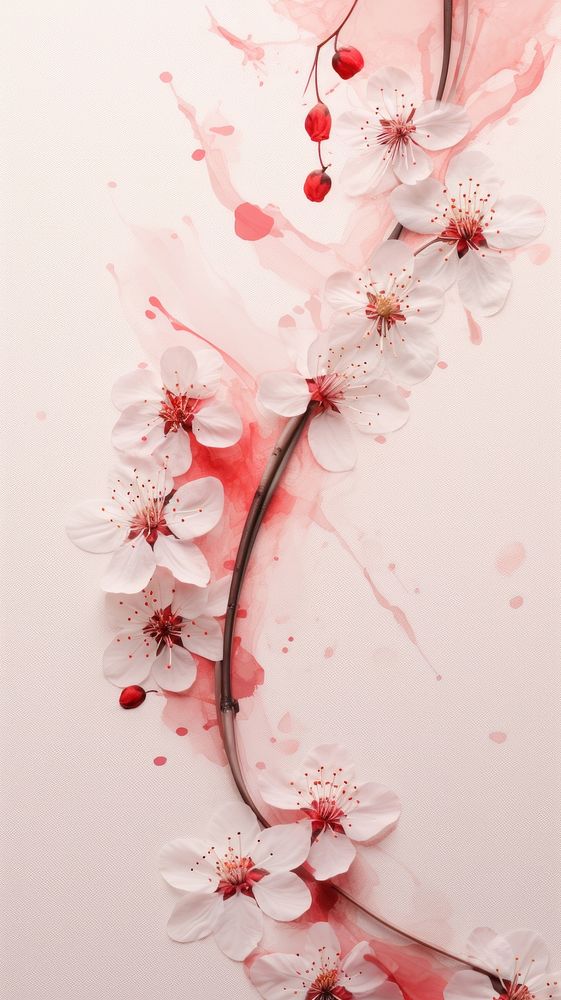 Cherry blossom abstract flower plant.