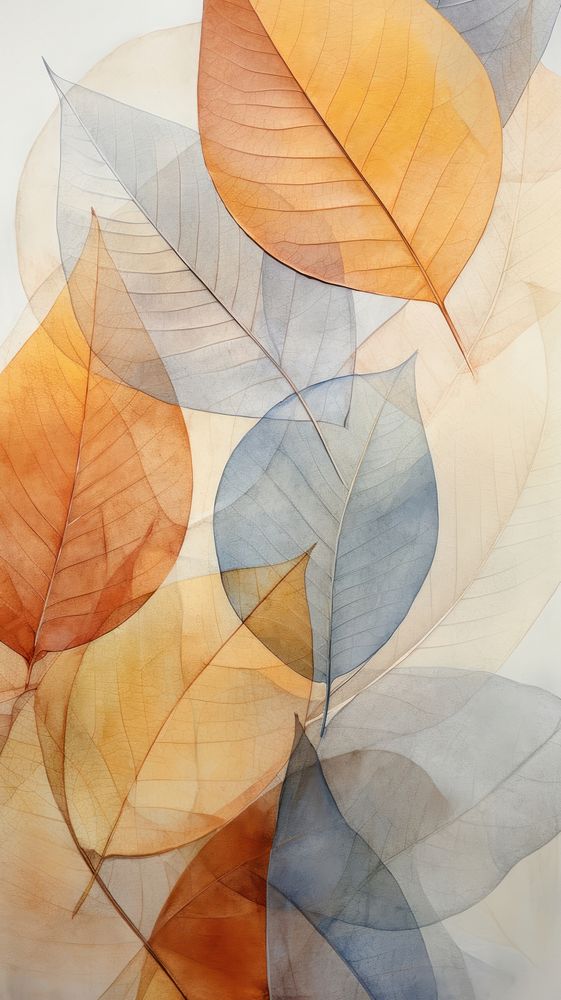 Autumn leaves abstract pattern plant.