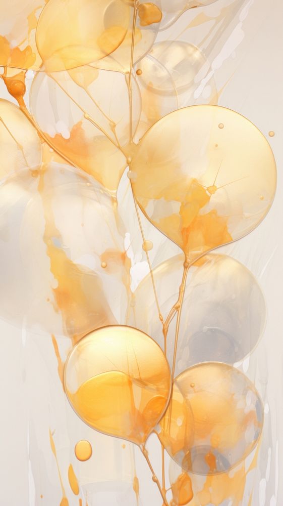 Golden balloons celebration decoration chandelier.