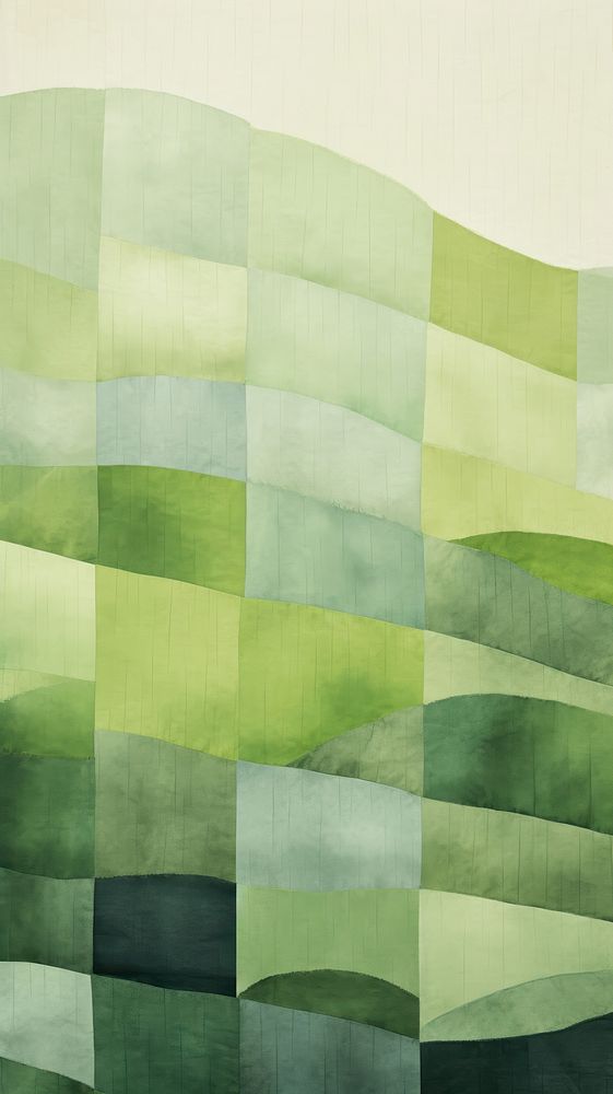 Green field abstract art architecture.
