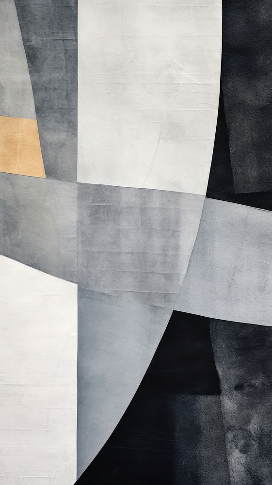 Grey abstract painting collage.