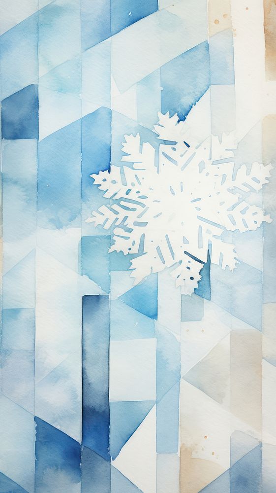 Snowflakes abstract shape art.