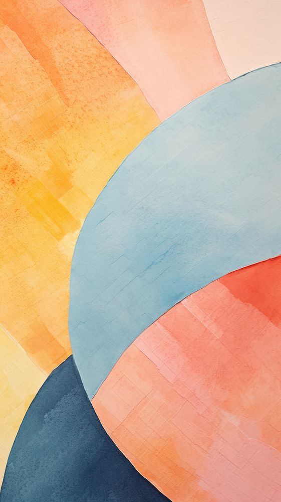 Sunrise abstract painting shape.