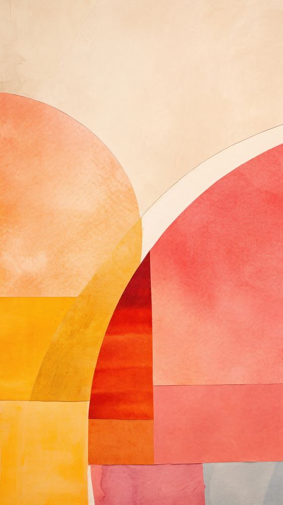 Sunrise abstract painting shape.