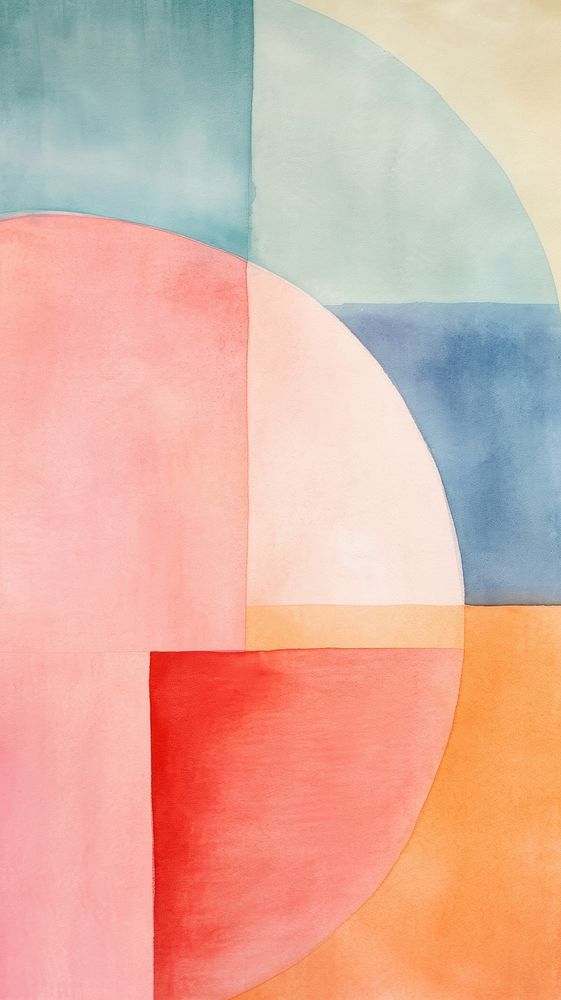 Pastel abstract painting shape.
