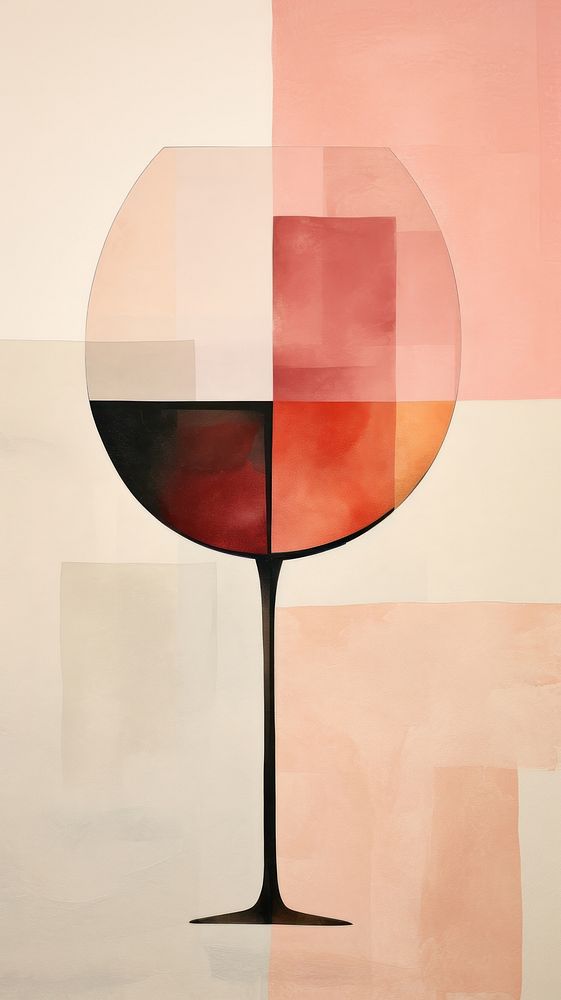 Wine glass painting drink art.