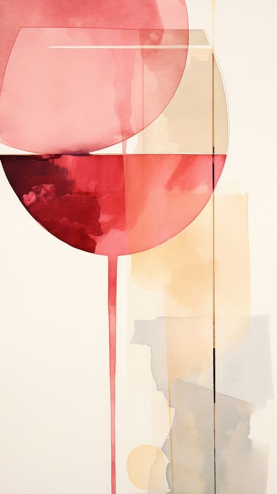 Wine glass painting art refreshment.