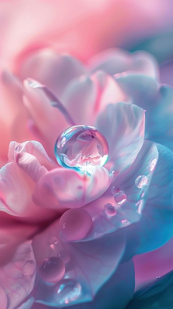 Water droplet on camellia flower petal plant.