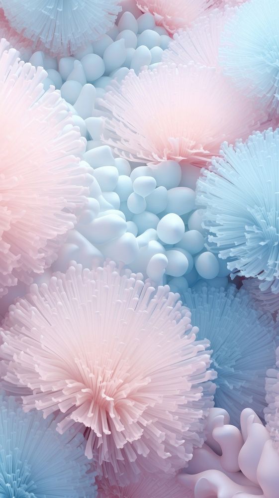 Blue coral flower petal backgrounds. | Free Photo Illustration - rawpixel