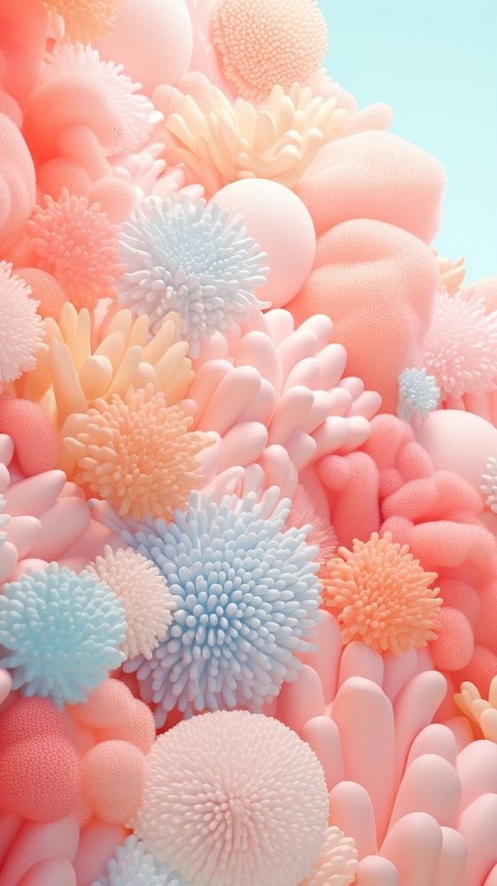 Colorful coral confectionery backgrounds chrysanths.