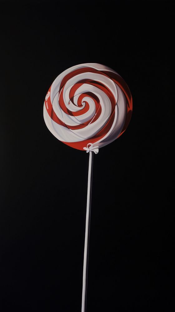 Acrylic paint of lollipop confectionery candy food.