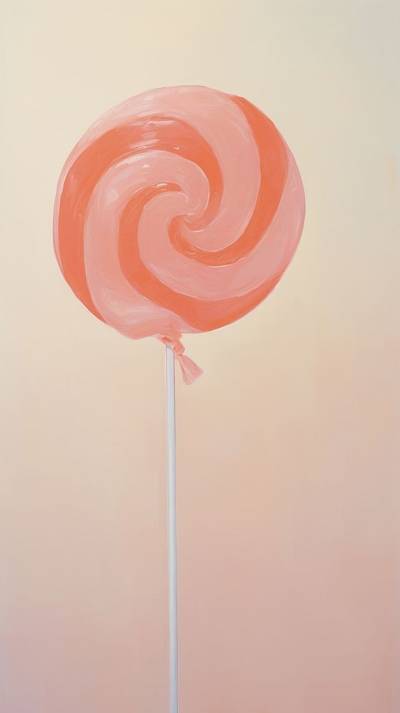 Acrylic paint of lollipop candy food confectionery.