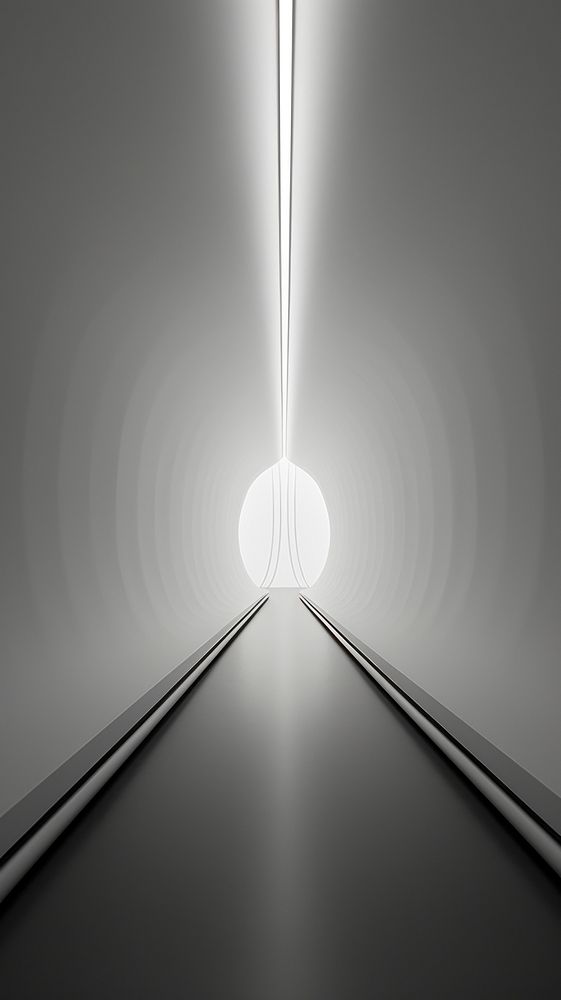 Grey tone wallpaper tunnel architecture lighting illuminated.