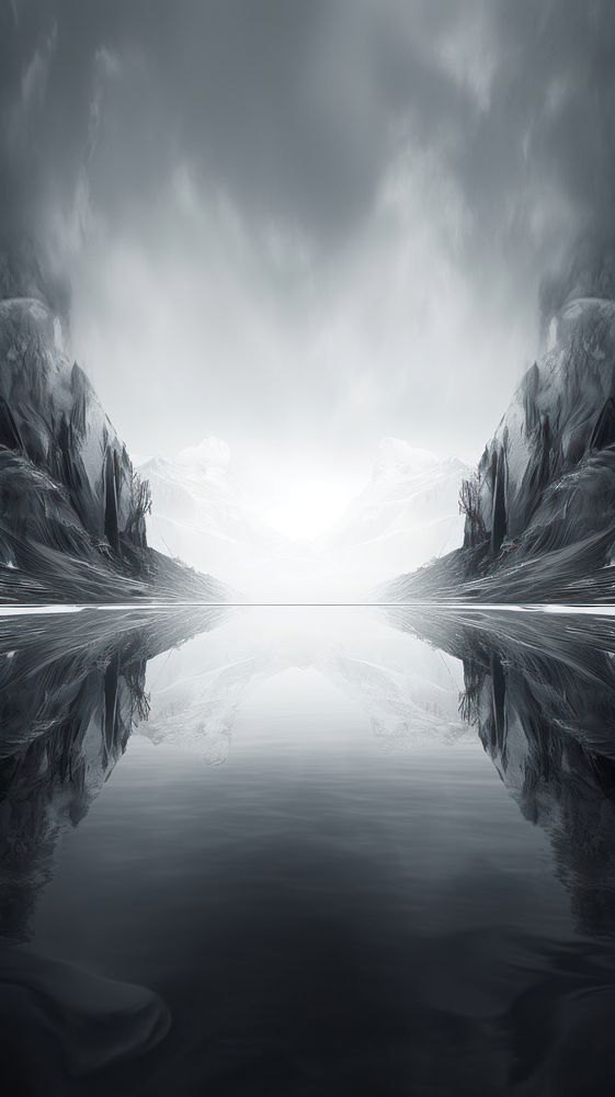 Grey tone wallpaper antarctic reflection landscape outdoors.