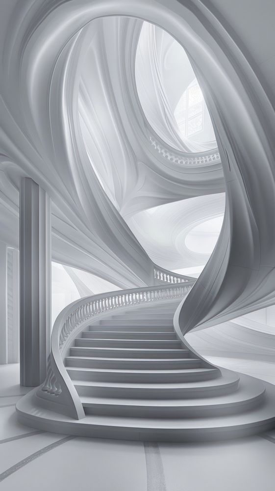 Grey tone wallpaper stairways architecture staircase stairs.