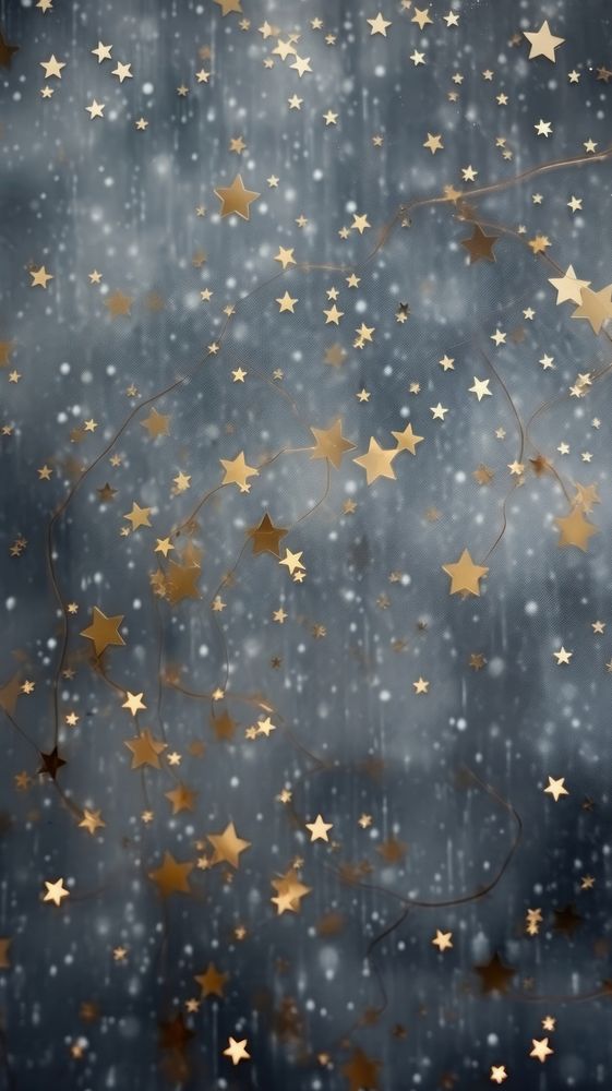 Grey tone wallpaper starry sky confetti constellation illuminated.
