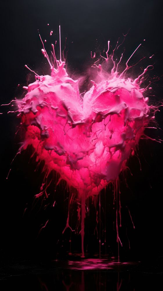 Shock pink heart celebration creativity.