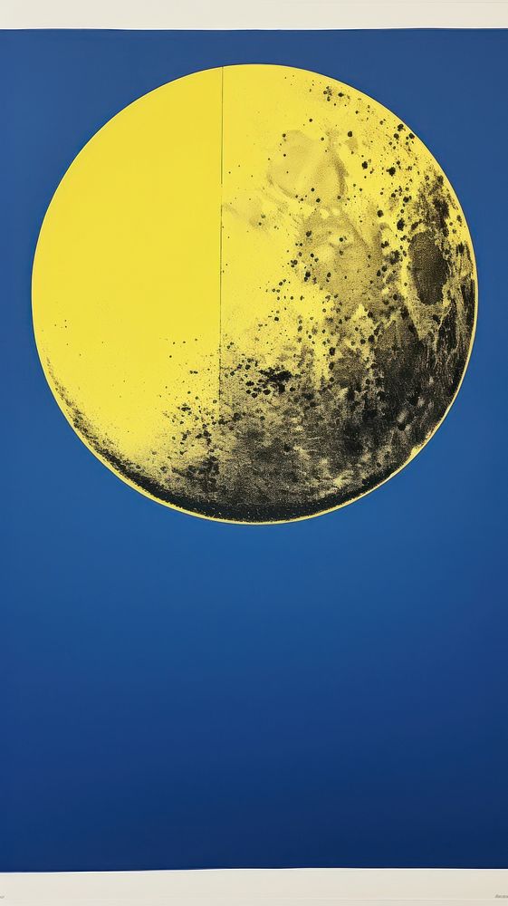 Moon space astronomy yellow.