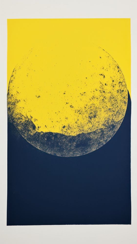 Moon astronomy painting yellow.