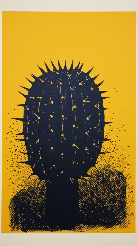 Cactus yellow plant representation.