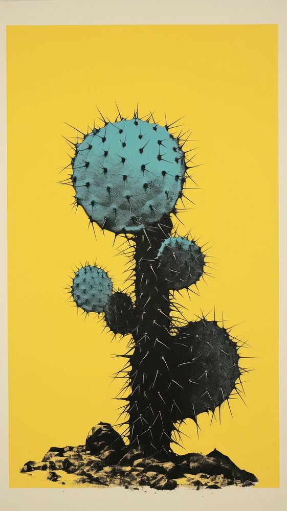 Cactus yellow plant creativity.