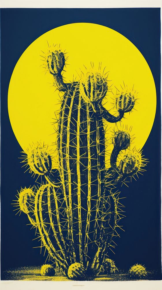 Cactus yellow plant creativity.