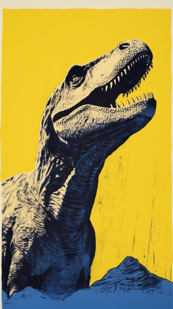 Dinosaur reptile animal yellow.