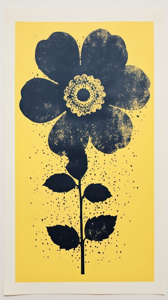 Flower sunflower painting graphics.