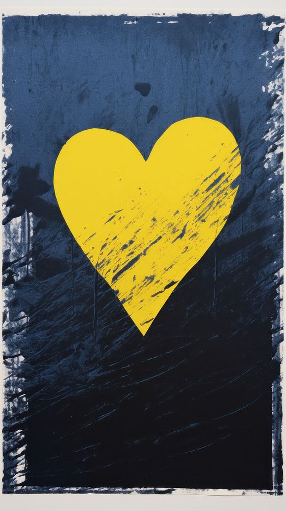 Heart symbol yellow creativity.