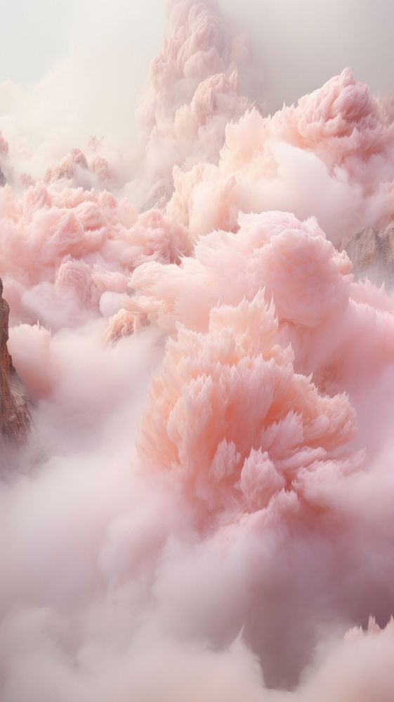 Pastel pink mountain outdoors nature.